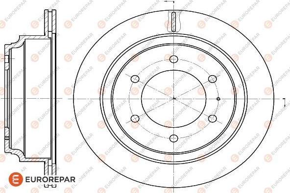 EUROREPAR 1622815480 - Brake Disc autospares.lv