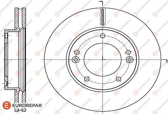 EUROREPAR 1622815380 - Brake Disc autospares.lv