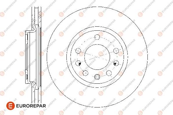 EUROREPAR 1676009680 - Brake Disc autospares.lv