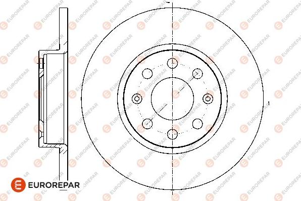 EUROREPAR 1676009780 - Brake Disc autospares.lv