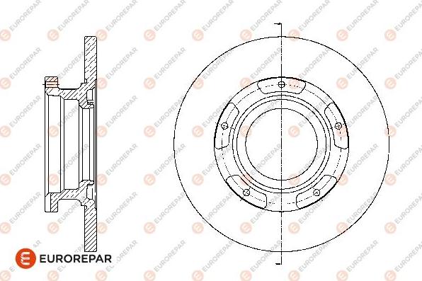 EUROREPAR 1676007980 - Brake Disc autospares.lv