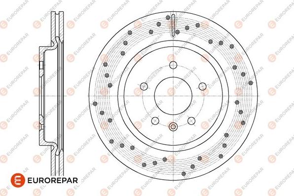 EUROREPAR 1676010980 - Brake Disc autospares.lv