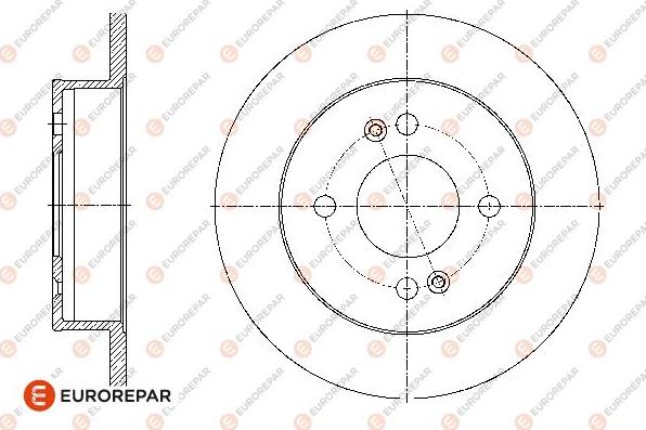 EUROREPAR 1676010780 - Brake Disc autospares.lv