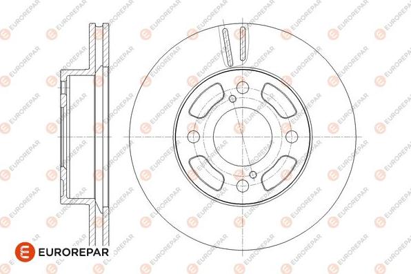 EUROREPAR 1676011580 - Brake Disc autospares.lv