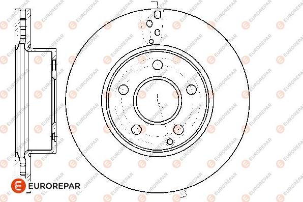 EUROREPAR 1676011380 - Brake Disc autospares.lv