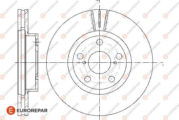 EUROREPAR 1676013380 - Brake Disc autospares.lv