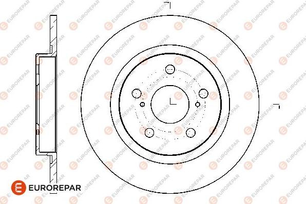 EUROREPAR 1676012780 - Brake Disc autospares.lv