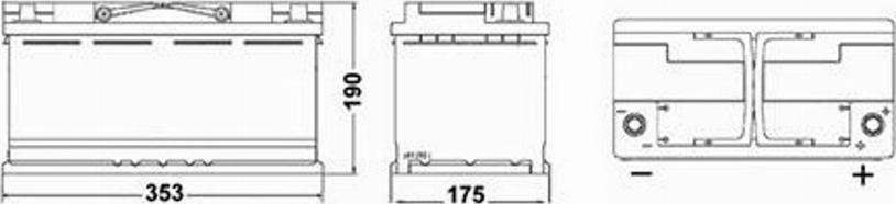 Exide AGM900 - Starter Battery autospares.lv