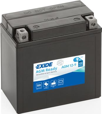 Exide AGM12-9 - Starter Battery autospares.lv