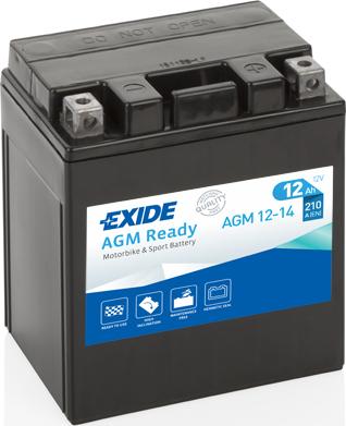 Exide AGM12-14 - Starter Battery autospares.lv