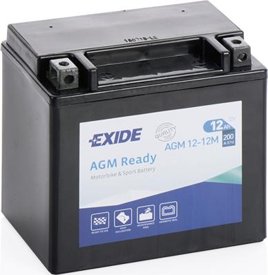 Exide AGM12-12M - Starter Battery autospares.lv