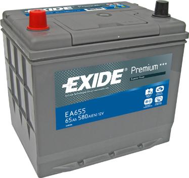 Exide EA655 - Starter Battery autospares.lv