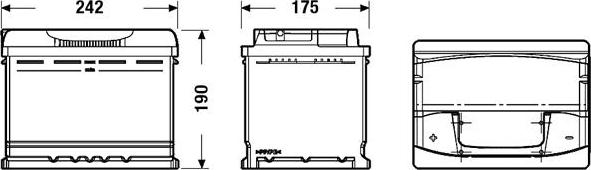 Exide EA601 - Starter Battery autospares.lv