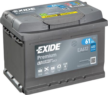 Exide EA612 - Starter Battery autospares.lv