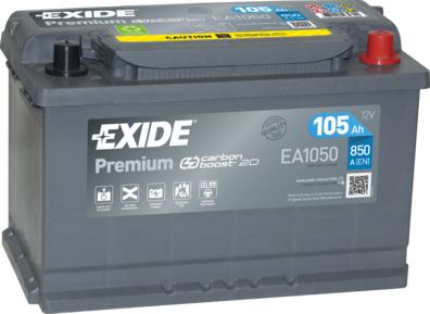 Exide EA1050 - Starter Battery autospares.lv