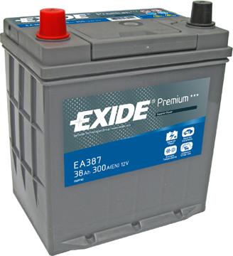 Exide EA387 - Starter Battery autospares.lv