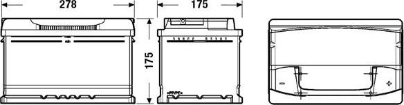 Exide EA722 - Starter Battery autospares.lv