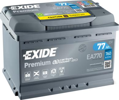 Exide EA770 - Starter Battery autospares.lv