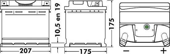 Exide EB443 - Starter Battery autospares.lv