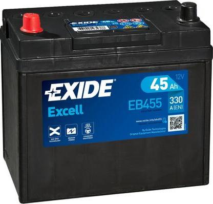 Exide EB455 - Starter Battery autospares.lv