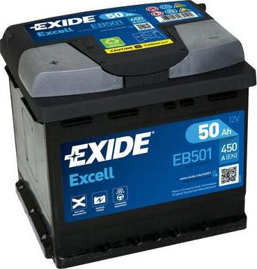 Exide EB501 - Starter Battery autospares.lv