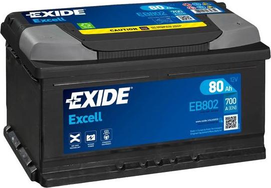 Exide EB802 - Starter Battery autospares.lv