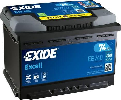Exide EB740 - Starter Battery autospares.lv