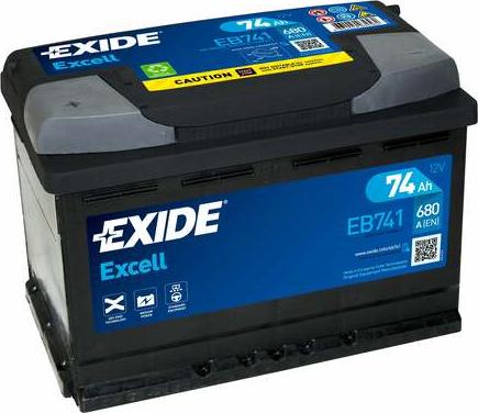 Exide EB741 - Starter Battery autospares.lv