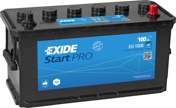 Exide EG1008 - Starter Battery autospares.lv