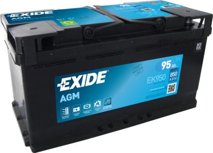 Exide EK950 - Starter Battery autospares.lv