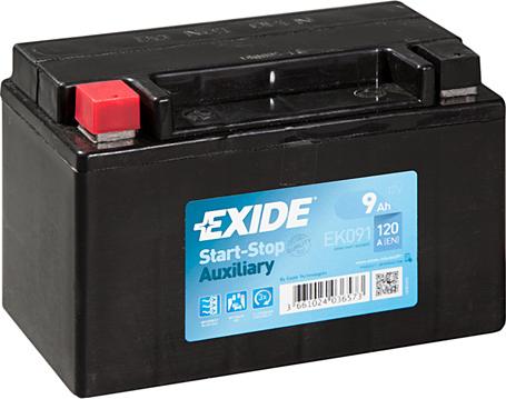Exide EK091 - Starter Battery autospares.lv