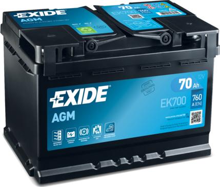 Exide EK700 - Starter Battery autospares.lv