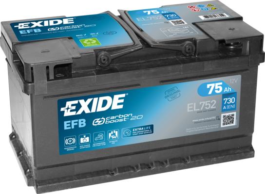 Exide EL752 - Starter Battery autospares.lv