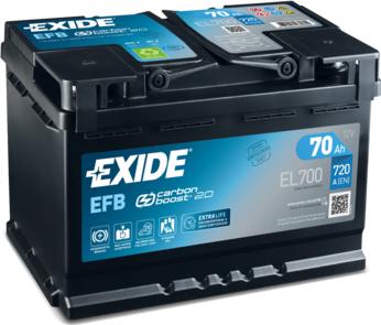 Exide EL700 - Starter Battery autospares.lv