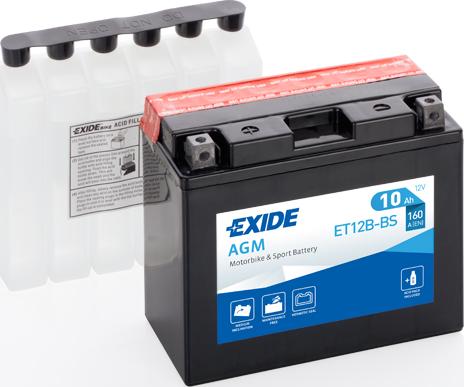 Exide ET12B-BS - Starter Battery autospares.lv