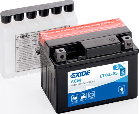 Exide ETX4L-BS - Starter Battery autospares.lv