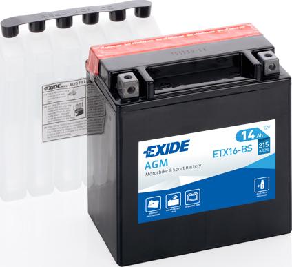 Exide ETX16-BS - Starter Battery autospares.lv