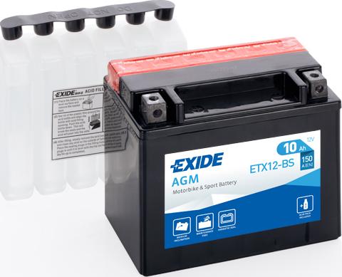 Exide ETX12-BS - Starter Battery autospares.lv