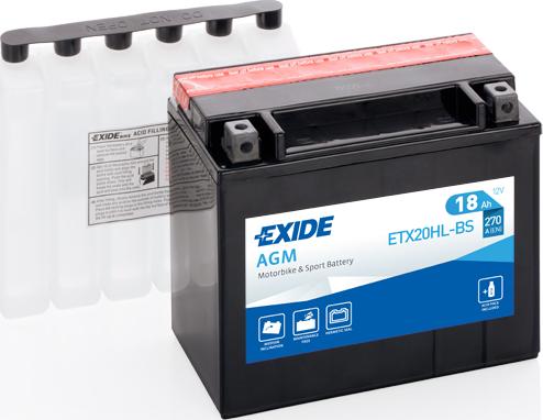 Exide ETX20HL-BS - Starter Battery autospares.lv