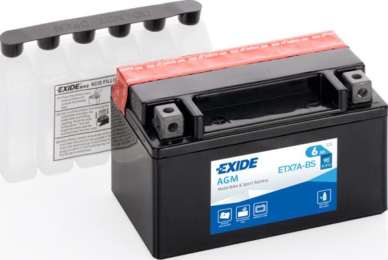 Exide ETX7A-BS - Starter Battery autospares.lv