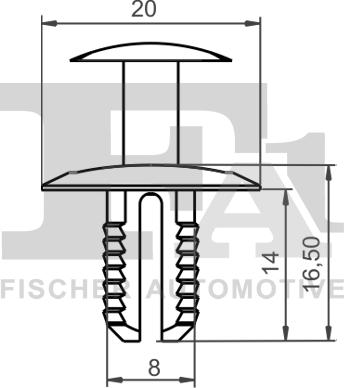 FA1 11-20012.5 - Clip, trim / protective strip autospares.lv