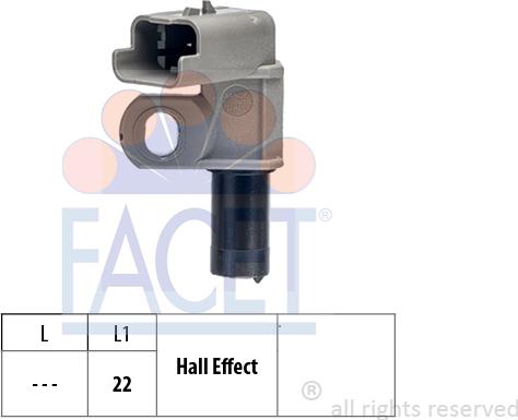 FACET 9.0460 - Sensor, camshaft position autospares.lv