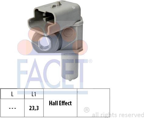 FACET 9.0632 - Sensor, camshaft position autospares.lv