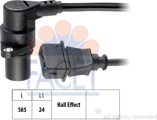 FACET 9.0082 - Sensor, crankshaft pulse autospares.lv