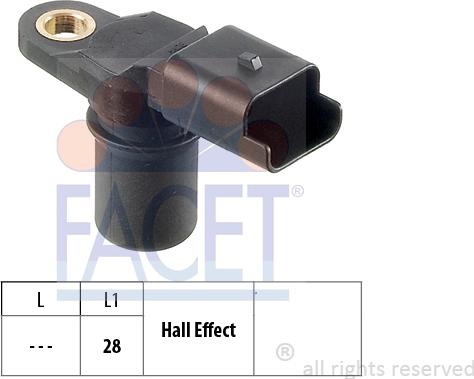 FACET 9.0348 - Sensor, camshaft position autospares.lv