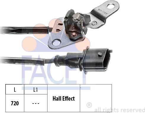 FACET 9.0355 - Sensor, camshaft position autospares.lv