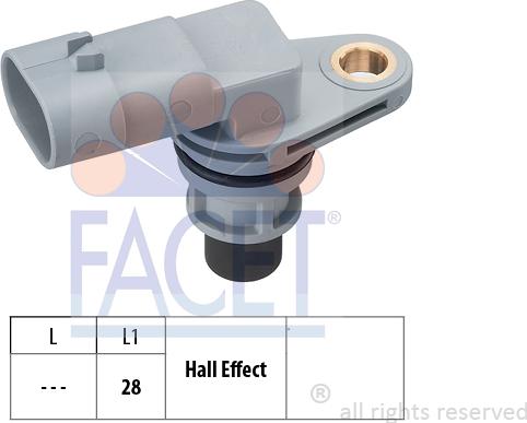 FACET 9.0380 - Sensor, crankshaft pulse autospares.lv