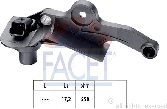 FACET 9.0298 - Sensor, crankshaft pulse autospares.lv