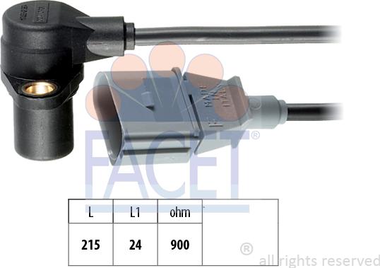 FACET 9.0241 - Sensor, crankshaft pulse autospares.lv