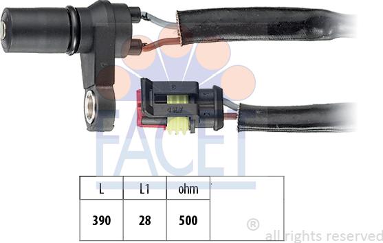 FACET 9.0231 - RPM Sensor, automatic transmission autospares.lv